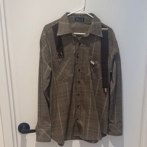 Orvis Brown Plaid Women's Button Down Shirt